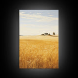 Wheat Field Wall Art, Farm Print, Countryside Wall Print, Canvas Print, Wall Art, Vertical Print, Country Home Decor, Family Gift, RV Decor