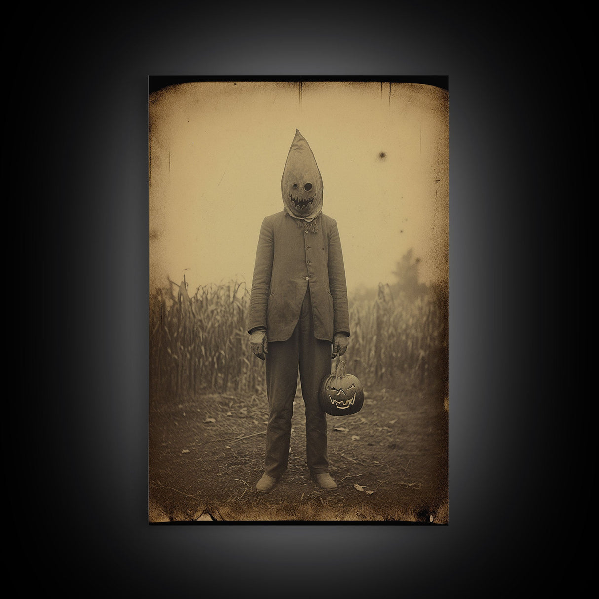 Horror Home Decor, Spooky Halloween, Creepy Wall Art, Dark Fantasy, Canvas Print, Wall Art, Vertical Print, Home Decor, Wall Decor