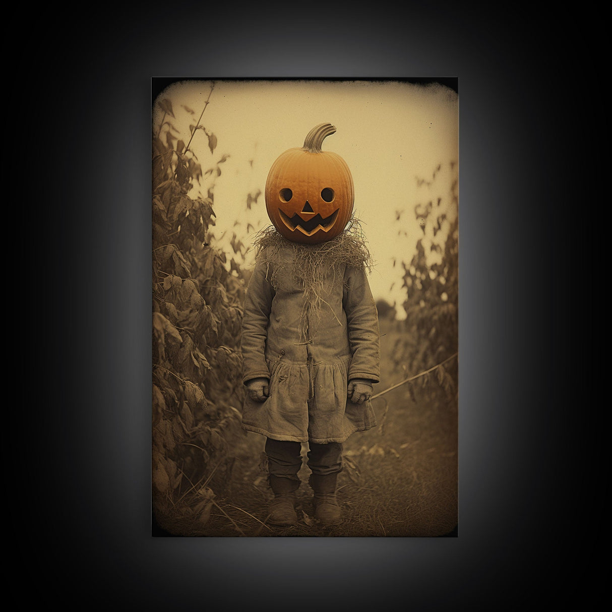 Halloween Wall Art, Spooky Art Print, Dark Art Print, Creepy Wall Art, Canvas Print, Wall Art, Vertical Print, Home Decor, Wall Decor