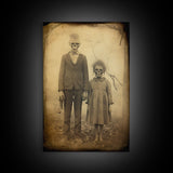 Skeleton Wall Art, Dark Art, Horror Decor, Weird Art Print, Creepy Wall Art, Canvas Print, Wall Art, Vertical Print, Home Decor, Wall Decor