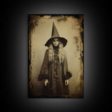 Witch Wall Decor, Dark Art Print, Horror Art Print, Weird Art Print, Canvas Print, Wall Art, Vertical Print, Home Decor, Wall Decor