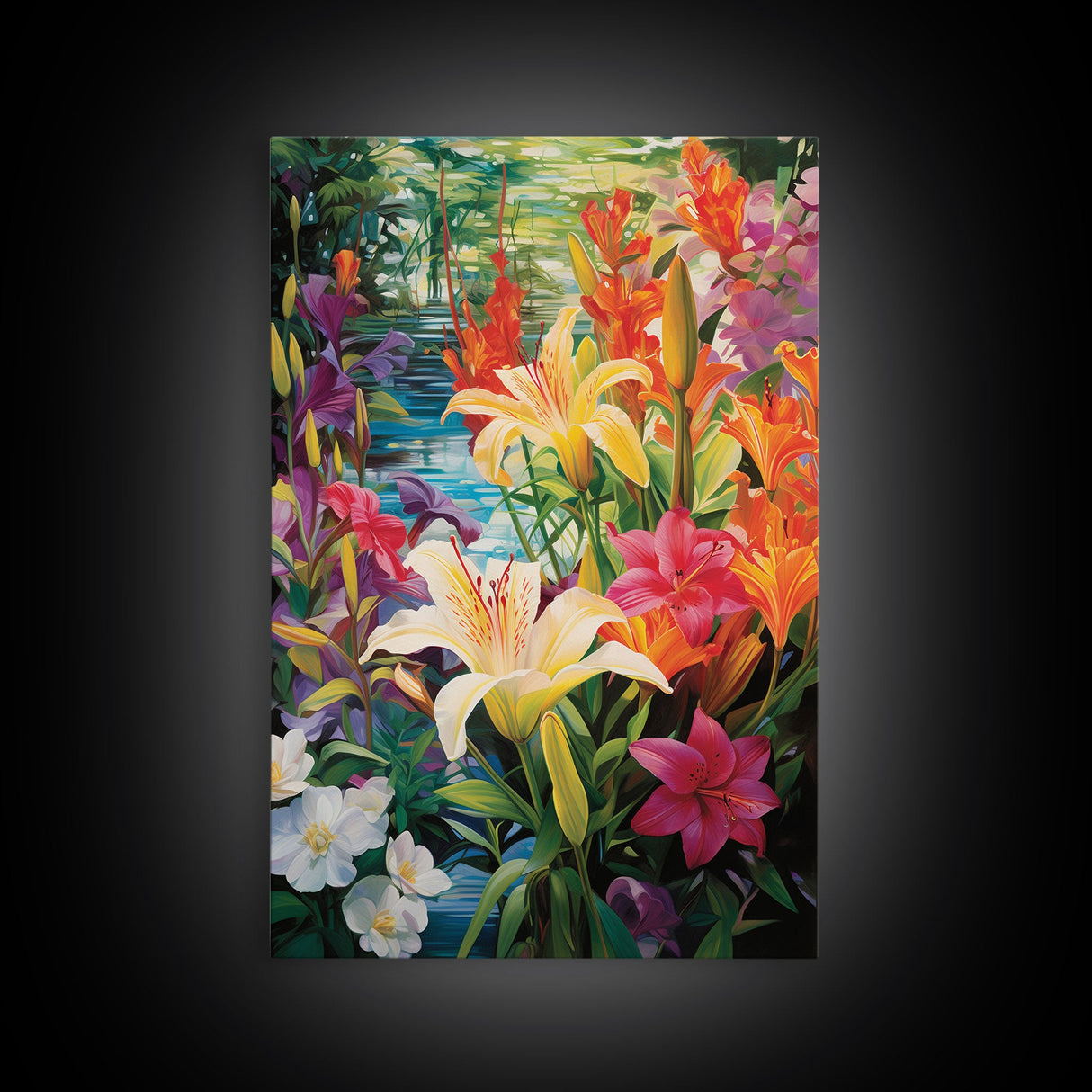Flowers Wall Print, Floral Art, Calla Lily Print, Spring Art, Canvas Print, Wall Art, Vertical Art, Congratulations Gift, Country Home Art