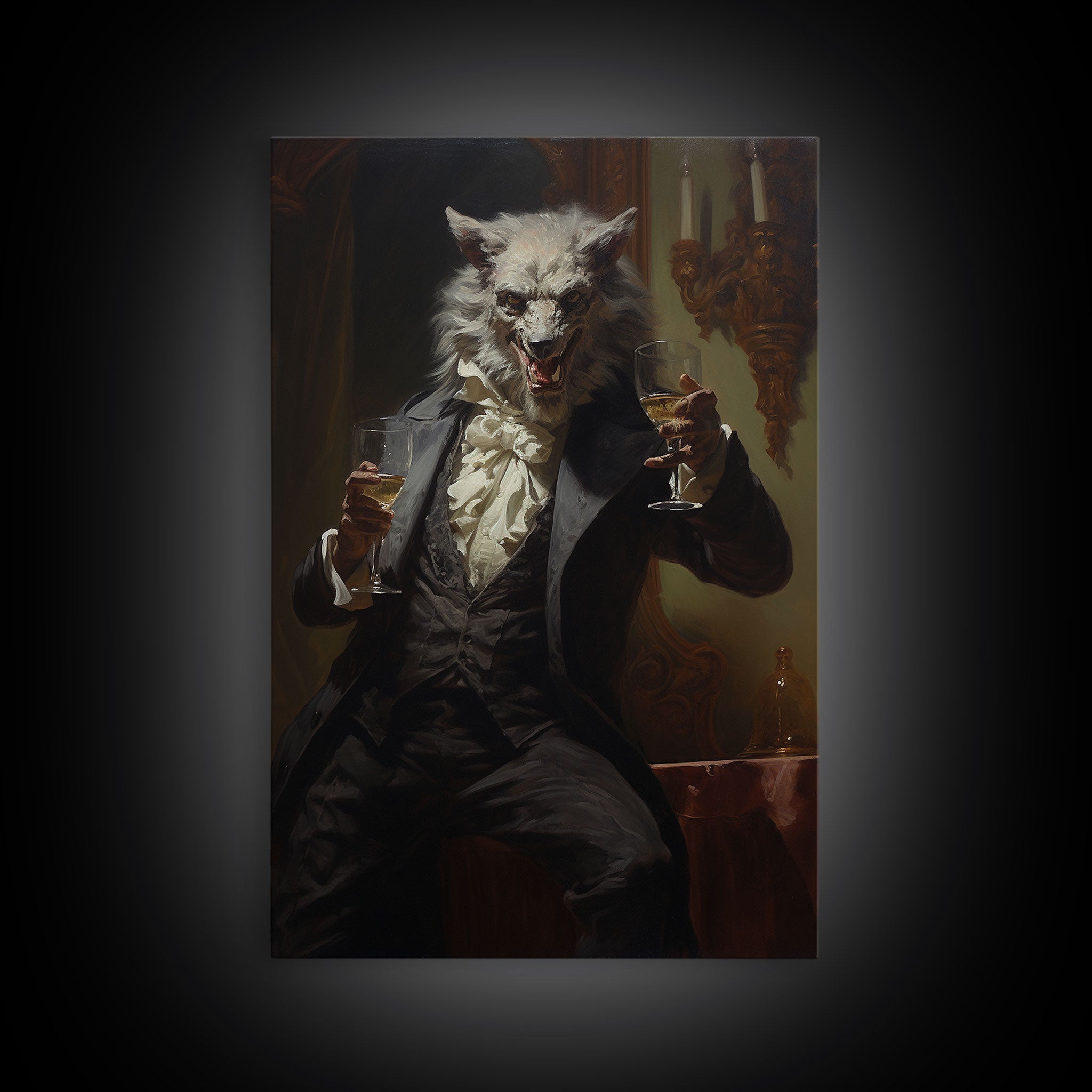 Halloween Wall Art, This Werewolf Is Here To Party, Funny