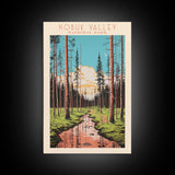 Kobuk Valley National Park Alaska Travel Art, National Park Print, Minimalist Travel Art, Midcentury Modern Style Landscape Painting