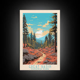 Grand Teton National Park Travel Poster Art, Canvas Print Wall Art, Nevada Travel Art, Midcentury Modern Travel Decor, MCM Wall Art