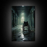 The Abandoned Asylum, Halloween Wall Art, Scary Wall Art, Canvas Print, Wall Hanging, Portrait Art, Horror Home Decor, Dorm Room Art