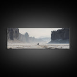 The Wanderer - Framed Canvas Print - Scifi Wall Art - Game Room Decor - Gamer Gift - Mancave Wall Art