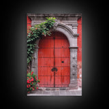 Change3 Indian Wall Art, Colorful Indian Doors, Framed Canvas Print, Painting Print, Traditional Hindu Architecture, Ready To Hang