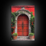 Change Hacienda Architecture Framed Canvas Print, Mexican Wall Art, Art of Mexico, Original Artwork, Wood Framed Ready To Hang