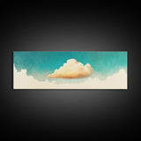 Modern Wall Art - Abstract Oil Painting Print - Extra Large Wall Art - Canvas Wall Hanging - Cloud Painting - Oversized Wall Art - Framed Canvas