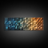 Waves - Abstract Geometric Painting Wall Art - Wood Framed Canvas Print - Abstract Home Decor