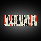Mid Century Modern Wall Art Framed Canvas - Rain Drops - Panoramic Modern Wall Art Print - Above Bed or Above Sofa Wall Art, Modern Art