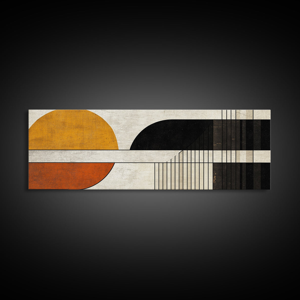 Art Deco Abstract Wall Art, Framed Canvas Print, Canvas Art, Earth Tons, Muted and Subdued Wall Art, Thought Provoking Abstract Art