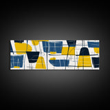 Large Colorful Abstract Painting - Blue, Yellow and Black Abstract Art - Abstract Art Large Canvas Modern Art for Above Sofa