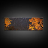 Time Lapse Photography Style Print, Panoramic Wall Art, Starry Night Sky Photo Print