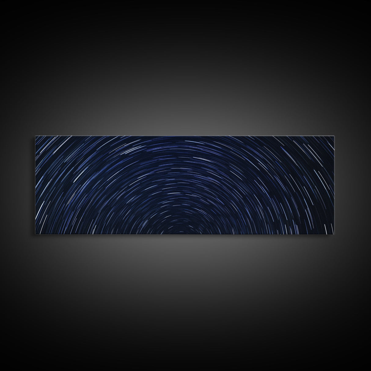 Spiral Of Stars Framed Canvas Print, Timelapse Photography Style Print, Oversized Living Room Decor