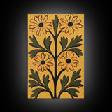 Boho Flower Wall Art, Canvas Print, Artful Boho Flower Art Print, Abstract Botanical Wall Art, Aesthetic Botanical Living Room Decor