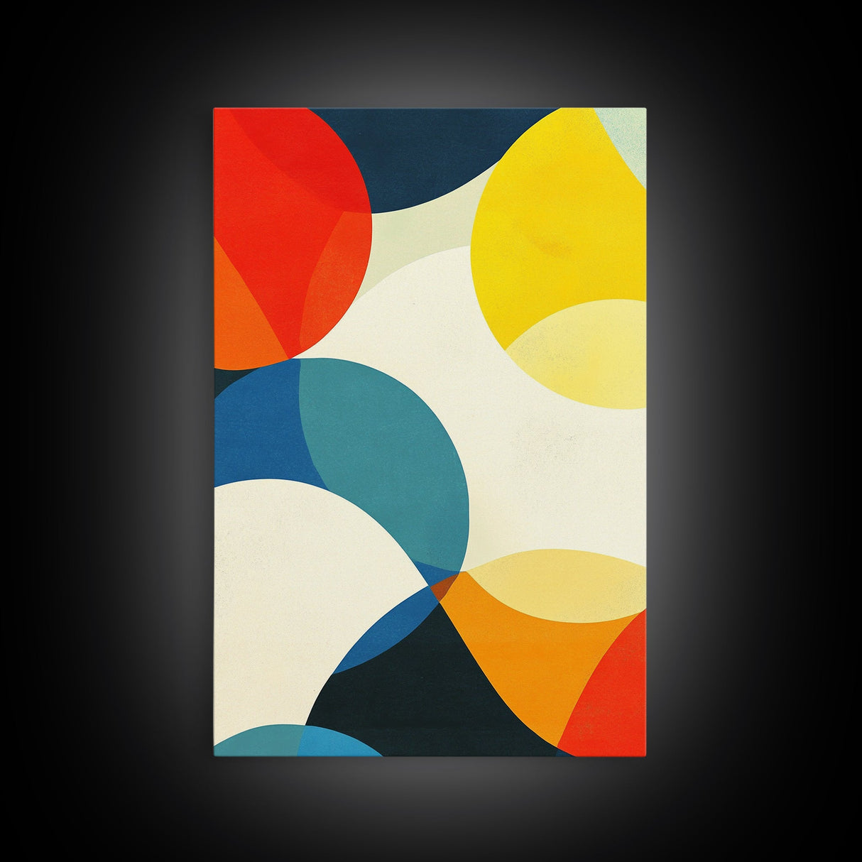 Large Colorful Abstract Art Painting Canvas Print, Abstract Extra Large Wall Art, Vertical Print