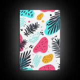 Colorful Abstract Painting Canvas Print, Retro Style Wall Art