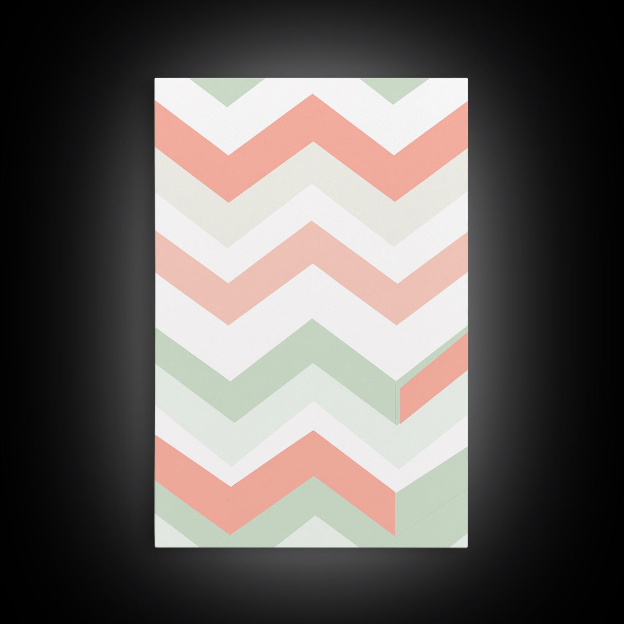 Watercolor Abstract Chevrons Art Print, Framed Canvas Print, Abstract Art Print, Modern Abstract, MCM, Midcentury Modern Decor