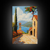 Positano Italy Canvas Print - Italy Oil Painting Print Wall Art - Amalfi Coast - Vacation Gift Idea - Travel Gift