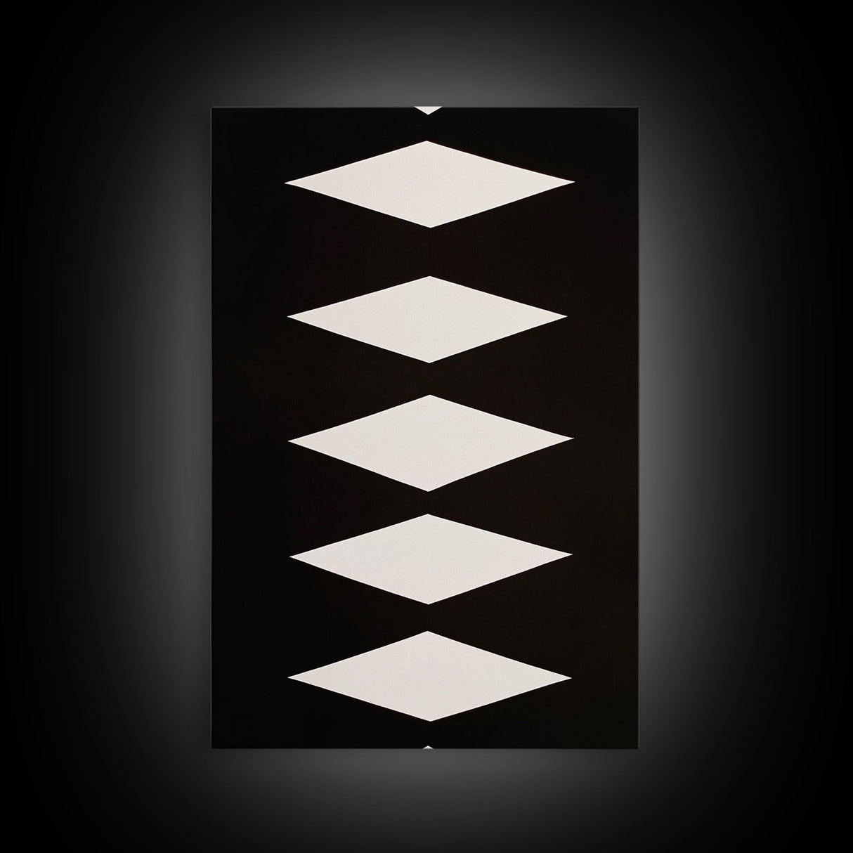White Diamonds Geometric Aztec Terracota Canvas Print, Modern Farmhouse, Southwestern Art, Arizona Art, Black and White Wall Art