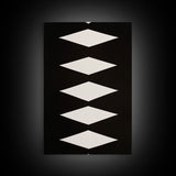 White Diamonds Geometric Aztec Terracota Canvas Print, Modern Farmhouse, Southwestern Art, Arizona Art, Black and White Wall Art