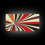 Mid-Century Modern Art Retro Geometric Wall Art Framed Canvas Print Wood Framed Home Decor Modern Abstract Painting