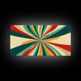 Large Mid-Century Canvas Print Wall Art For Living Room - Framed Canvas Art - MCM Modern Abstract Painting Geometric Wall Art