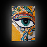 Madhubani Wall Art, Framed Canvas Print, Madhubani Style Decor, Madhubani Painting