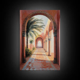 Middleastern Wall Art Framed Canvas Print, Moroccan Wall Art Framed Art, Moroccan Painting