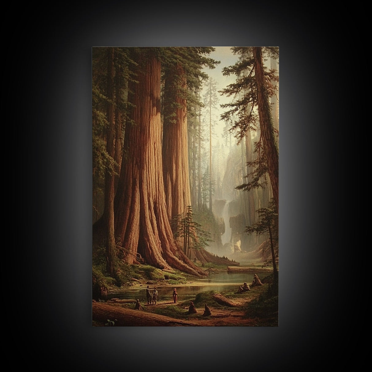 Majestic California Redwood Trees Framed Canvas Print, Redwood National Park, Fantasy Decor, California Decor, PNW Wall Art