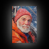 Fisherman Painting Canvas Print, Fisher Decor, Fisherman Wall Art, Oil Painting Of a Fisherman Canvas Print, Alaskan Wall Art