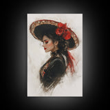 The Matador - Framed Canvas Print - Spanish Style Art - Cultural Home Decor