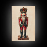 Sketch of a Nutcracker Canvas Print - Framed Canvas - Minimalist Christmas Art - Boho Christmas Art - Rustic Christmas Art