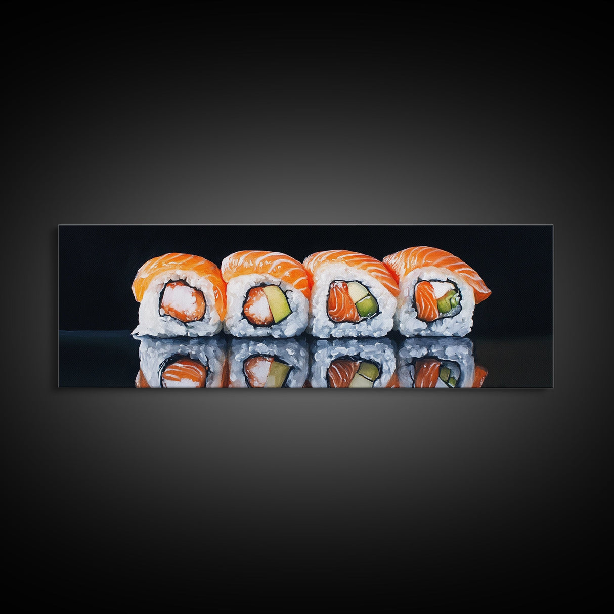 Kitchen Wall Art Home Decor, Dining Room Art, Painting of Sushi Canvas Print, Modern Art, Eclectic Kitchen Decor, Modern Kitchen
