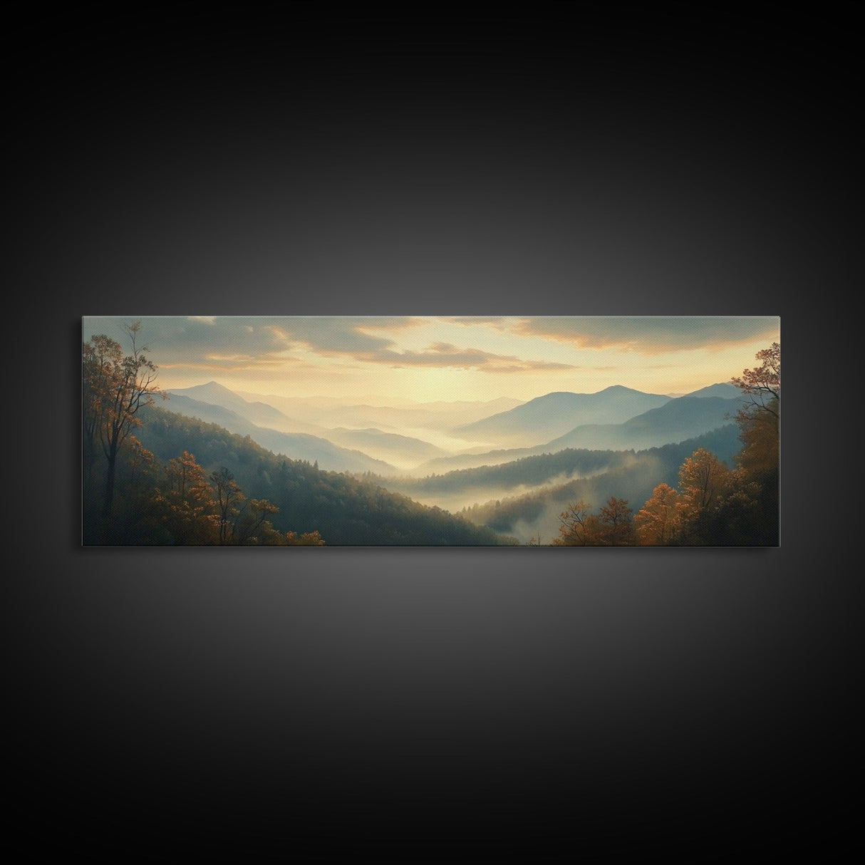Large Abstract Mountains Painting on Canvas Print, Mountain Painting Modern Living Room Wall Art Gift for Her Custom Oil Painting Print
