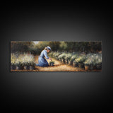 The Woman in The Garden Painting Print - Boho Home Decor - Gift For Her - Gardening Gift - Gardener Gift Idea - Garden Painting Wall Art
