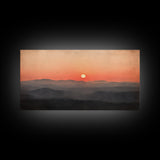 Sunrise Over The Smoky Mountains Framed Canvas Print