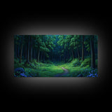 Large Framed Vintage Style Landscape Painting Print | Fantasy Wall Art | Fantasy Painting | Forest Painting | Landscape Wall Art