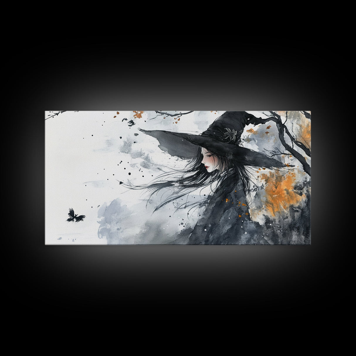 Wabi Sabi Witch - Framed Canvas Print - Eclectic Home Decor - Witchy Wall Art