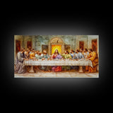 The Last Supper Reimagined - Framed Canvas Print - Christian Wall Art - Christian Decor - Jesus Painting - Jesus Art