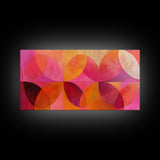 Abstract Geometric Wall Art, Pink Shapes, Preppy Dorm Room Wall Art, Wall Art For Girl's Room or Dorm