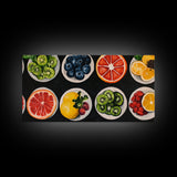 Fruit Basket Painting Canvas Print, Modern Fswmrhouse Kitchen Wall Art, Vintage Fruit Art For Dining Room Framed and Ready To Hang
