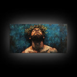 Premium Canvas Jesus Christ Portrait, Canvas Print, Crown of Thorns, Horizontal Wall Art, Christianity Art, Framed Canvas Work, Faith Love Art