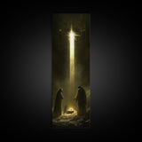 Nativity Painting Print, Wall Art, Christian Wall Decor, Tall and Skinny Wall Art, Narrow Art For Tight Space, Nativity Painting, Nativity Art