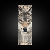 Canvas Print of Wolf Eyes Close-Up, Moody Art, Above Couch Art, Rustic Wall Art, Therapy Art, Wildlife Inspired