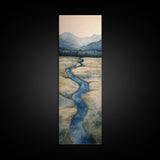 Framed Canvas Print Nature-Inspired Marsh Painting Landscape Painting Wabi Sabi Art Guest Room Art Rustic Decor Perfect Above Sofa Accent