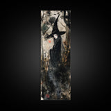 Enchanting Witch in Red Accents Painting - Framed Canvas Print for Gothic Wall Art, Witchy Decor, Halloween Gothic Art, Unique Wall Decor