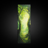 Fantasy Forest Landscape Painting Canvas Print, Tall Narrow Wall Art, Tall and Skinny Painting, Landscape Wall Art, Accent Piece